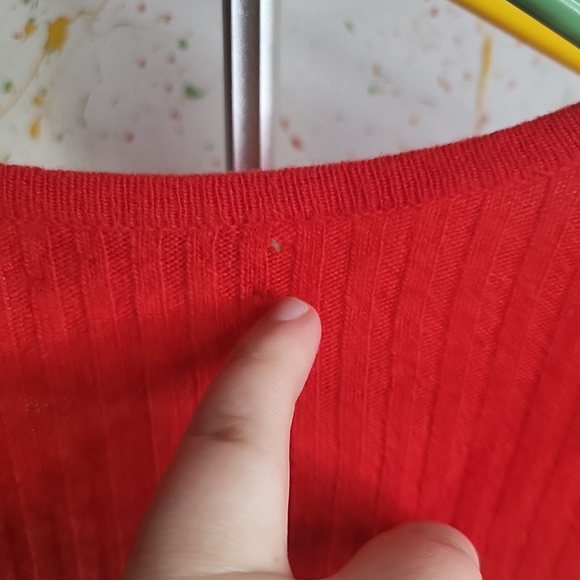 Pringle of Scotland 100% cashmere sweater red Size 36 scotland made - Picture 4 of 5
